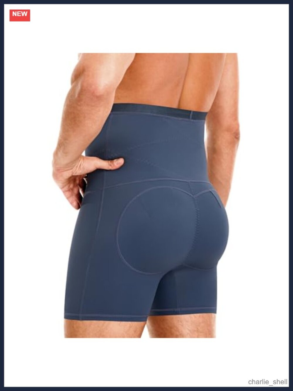 Mens Padded Butt Lifter Boxer Briefs Tummy Control Shapewear